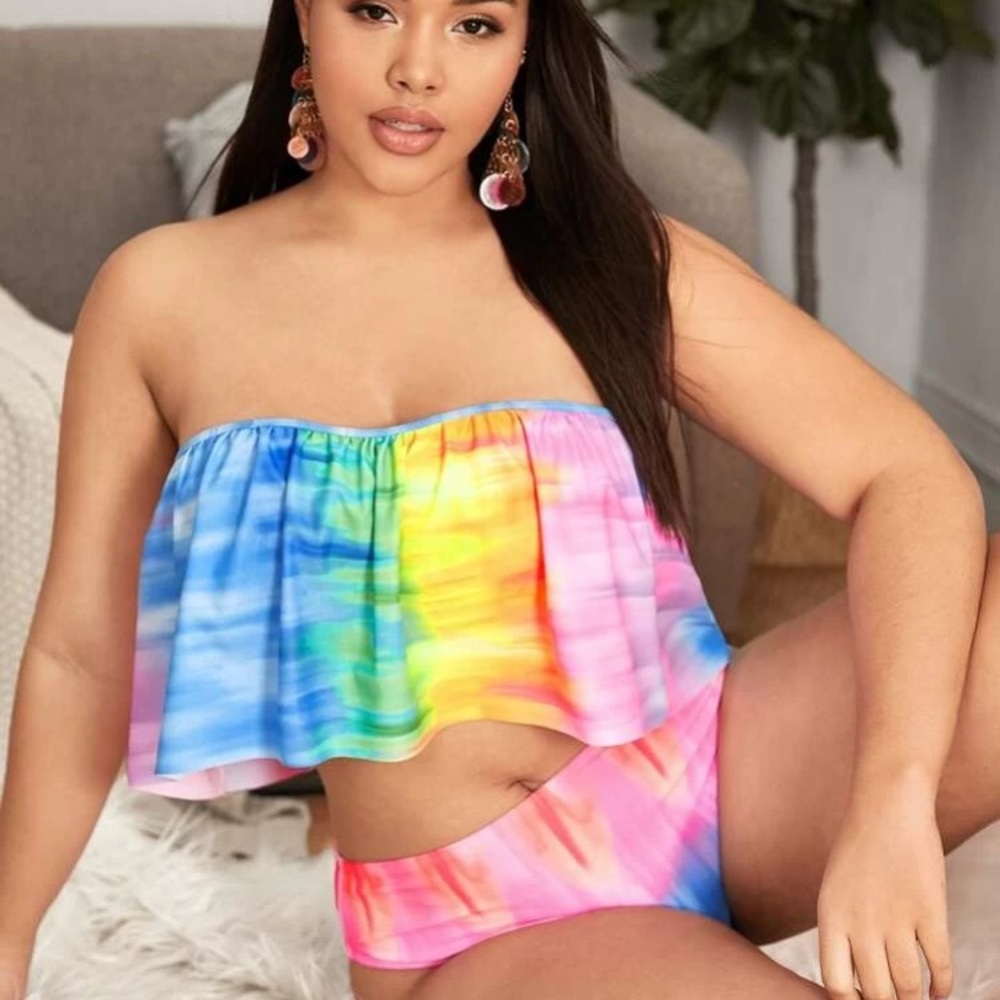 New in bag High waisted tie dye bikini